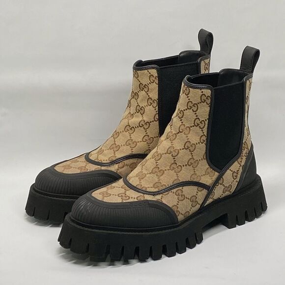 Gucci Men's Novo GG Canvas Chelsea Boots size 8/us size 9 - Picture 4 of 14